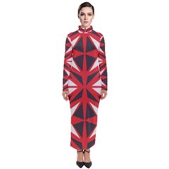 Abstract Pattern Geometric Backgrounds   Turtleneck Maxi Dress by Eskimos