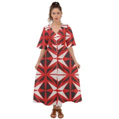 Abstract Pattern Geometric Backgrounds   Kimono Sleeve Boho Dress by Eskimos