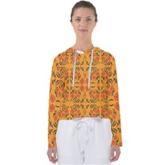 Floral Folk Damask Pattern  Women s Slouchy Sweat by Eskimos