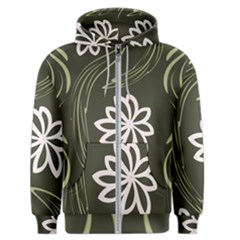 Folk Flowers Print Floral Pattern Ethnic Art Men s Zipper Hoodie by Eskimos