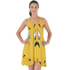 Emojis Show Some Back Chiffon Dress by Sparkle