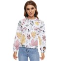 Flowers Pattern Women s Long Sleeve Raglan Tee View1