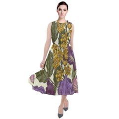 Spring Floral Round Neck Boho Dress by Sparkle