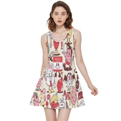 Retro Food Inside Out Reversible Sleeveless Dress by Sparkle