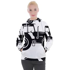 Black-farm-tractor-cut Women s Hooded Pullover by DinzDas