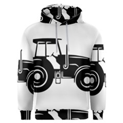 Black-farm-tractor-cut Men s Overhead Hoodie by DinzDas