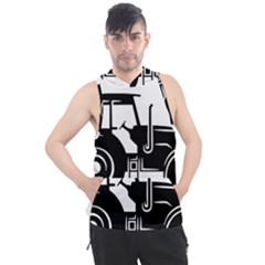 Black-farm-tractor-cut Men s Sleeveless Hoodie by DinzDas