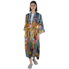 Chapel Of Love -  Maxi Satin Kimono by laskarcreations