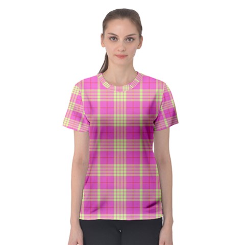 Pink Tartan 4 Women s Sport Mesh Tee by tartantotartanspink