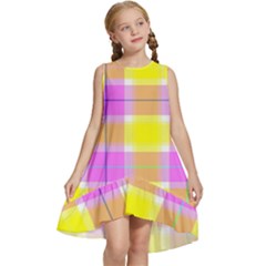 Pink Tartan-8 Kids  Frill Swing Dress by tartantotartanspink