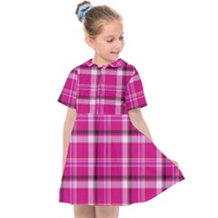 Pink Tartan-9 Kids  Sailor Dress by tartantotartanspink