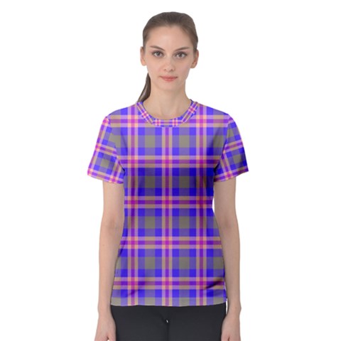 Tartan Purple Women s Sport Mesh Tee by tartantotartanspink