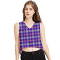 Tartan 2 V-Neck Cropped Tank Top View1