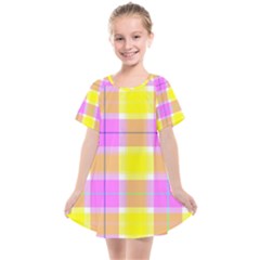 Pink Tartan-8 Kids  Smock Dress by tartantotartanspink2