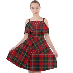 Boyd Modern Tartan Cut Out Shoulders Chiffon Dress by tartantotartansred