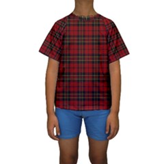 Brodie Clan Tartan Kids  Short Sleeve Swimwear by tartantotartansred