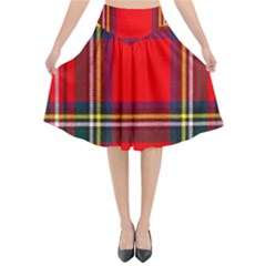 Stewart Royal Modern Heavy Weight Tartan Flared Midi Skirt by tartantotartansreddesign