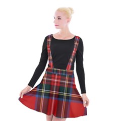 Stewart Royal Modern Tartan Suspender Skater Skirt by tartantotartansreddesign