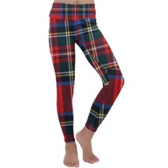 Stewart Royal Modern Tartan Kids  Lightweight Velour Classic Yoga Leggings by tartantotartansreddesign