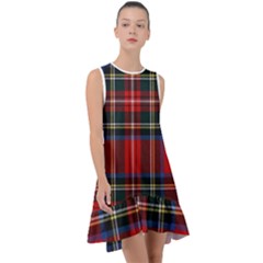 Stewart Royal Modern Tartan Frill Swing Dress by tartantotartansreddesign