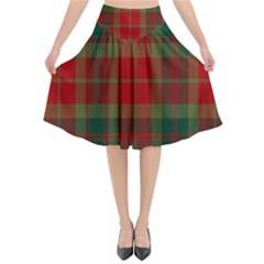 78th  Fraser Highlanders Tartan Flared Midi Skirt by tartantotartansreddesign