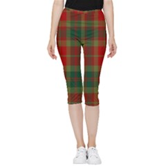 78th  Fraser Highlanders Tartan Inside Out Lightweight Velour Capri Leggings  by tartantotartansreddesign