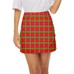 Tartan And Plaid 3 Mini Front Wrap Skirt by tartantotartansreddesign