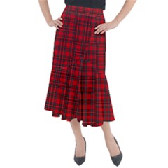 Royal Stewart Tartan Midi Mermaid Skirt by tartantotartansreddesign