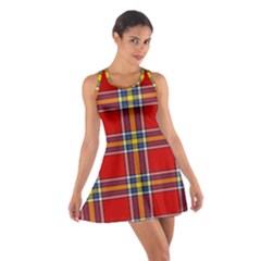 Tartan Pattern 40 Cotton Racerback Dress by tartantotartansreddesign