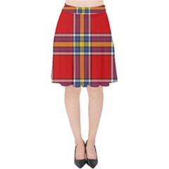 Tartan Pattern 40 Velvet High Waist Skirt by tartantotartansreddesign