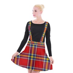 Tartan Pattern 40 Suspender Skater Skirt by tartantotartansreddesign