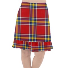 Tartan Pattern 40 Fishtail Chiffon Skirt by tartantotartansreddesign