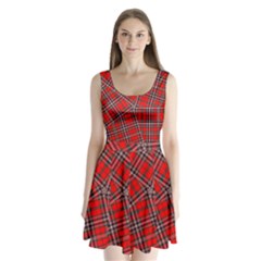 Macfarlane Modern Heavy Tartan Split Back Mini Dress  by tartantotartansallreddesigns