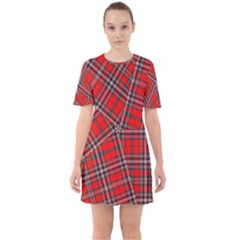 Macfarlane Modern Heavy Tartan Sixties Short Sleeve Mini Dress by tartantotartansallreddesigns