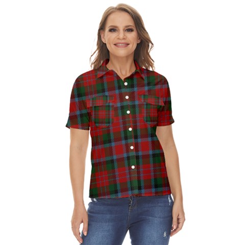 Macduff Tartan Women s Short Sleeve Double Pocket Shirt by tartantotartansallreddesigns