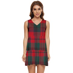 Macduff Modern Tartan Tiered Sleeveless Mini Dress by tartantotartansallreddesigns