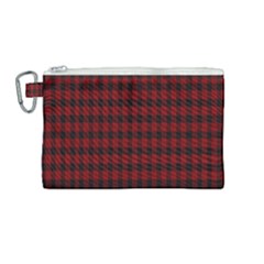 Tartan Red Canvas Cosmetic Bag (medium) by tartantotartansreddesign2