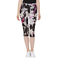 Chaos At The Wall Inside Out Lightweight Velour Capri Leggings  by DimitriosArt