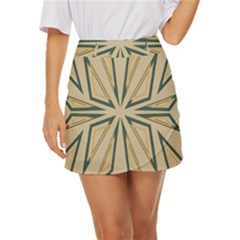 Abstract Pattern Geometric Backgrounds   Mini Front Wrap Skirt by Eskimos