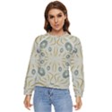 Floral folk damask pattern Fantasy flowers  Women s Long Sleeve Raglan Tee View1