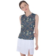 Folk Flowers Print Floral Pattern Ethnic Art Women s Sleeveless Sports Top by Eskimos