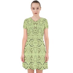 Floral Folk Damask Pattern Fantasy Flowers  Adorable In Chiffon Dress by Eskimos