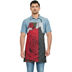 Roses Rouge Fleurs Kitchen Apron by kcreatif