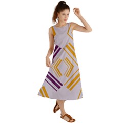 Abstract Geometric Design    Summer Maxi Dress by Eskimos