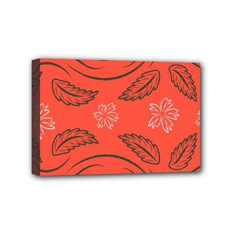 Folk Flowers Print Floral Pattern Ethnic Art Mini Canvas 6  X 4  (stretched) by Eskimos