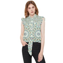 Mandala  Frill Detail Shirt by zappwaits