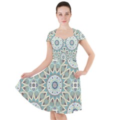 Mandala  Cap Sleeve Midi Dress by zappwaits