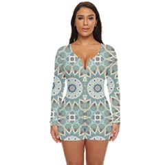 Mandala  Long Sleeve Boyleg Swimsuit by zappwaits