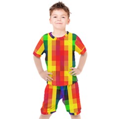 Pride Plaid Kids  Tee And Shorts Set by WetdryvacsLair