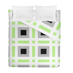 Agender Flag Plaid Duvet Cover Double Side (full/ Double Size) by WetdryvacsLair